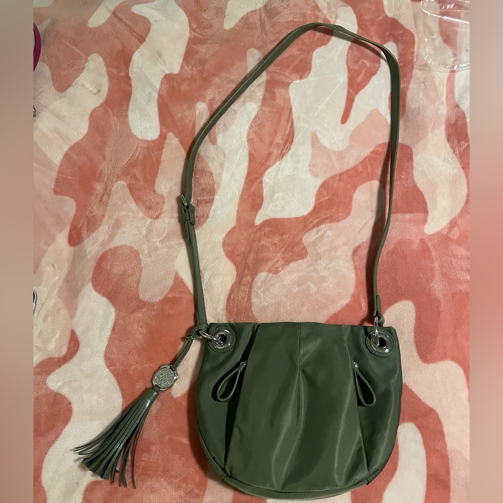 Super Cute VINCE CAMUTO Nylon and Leather CRIS pleated Crossbody Bag